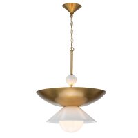 Pendelleuchte Metall Glas rund Ø 50,8 cm 3x E14 Retro