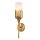 Wandleuchte Bad H: 45,7 cm IP44 E14 Metall Glas in Blattgold