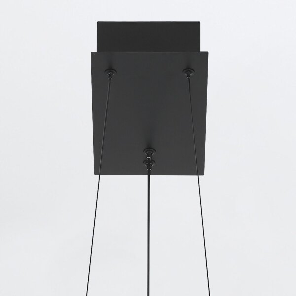 LED Hängelampe verstellbar B: 105 cm Schwarz Metall 3000K