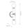 Wandlampe Bad 24,8 cm hoch IP44 Metall in Nickel 2x E27
