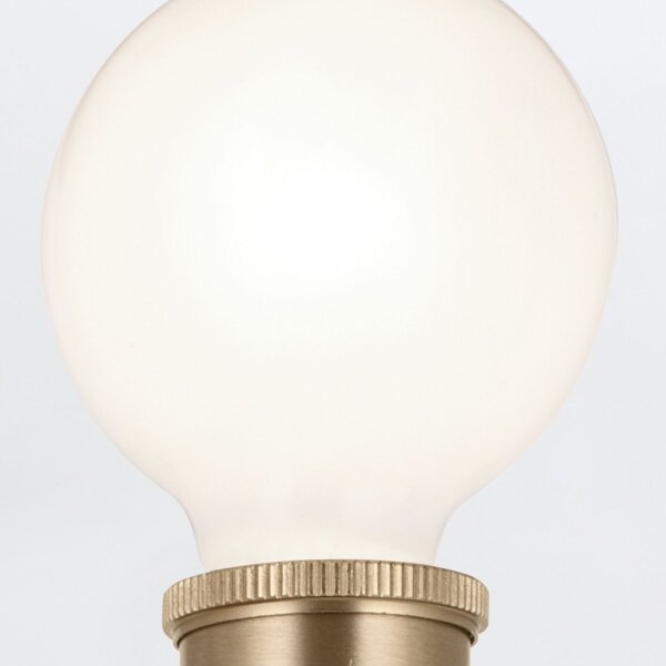 Badlampe Wand 24,8 cm hoch IP44 in Champagner Bronze 2x E27