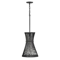 Hängelampe Schwarz Ø 30,5 cm Rattan Metall...