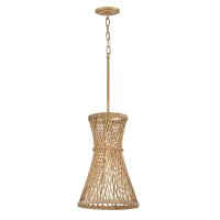 Hängeleuchte Rattan Ø 30,5 cm in Gold...