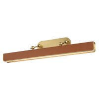 Bilderlampe LED B: 80 cm groß in Messing Antik Cognac