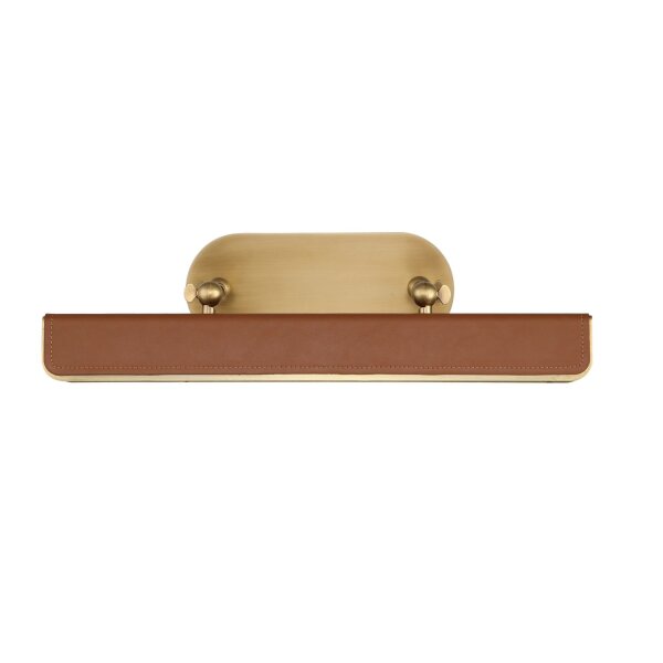 Bilderlampe LED Metall Kunstleder 50,2 cm breit 2700K warm