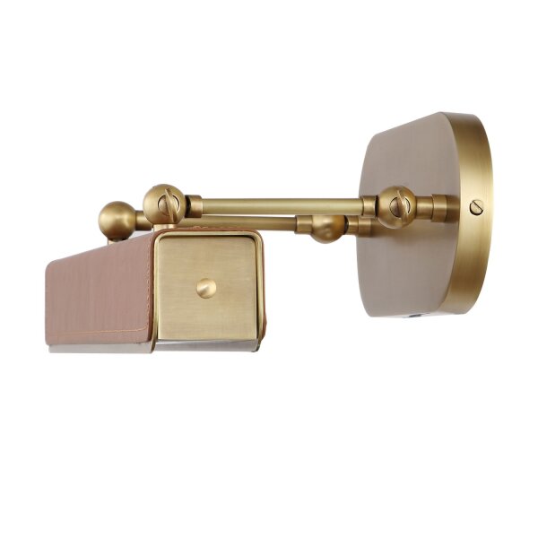 Bilderlampe LED Metall Kunstleder 50,2 cm breit 2700K warm