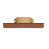 Bilderlampe LED Metall Kunstleder 50,2 cm breit 2700K warm