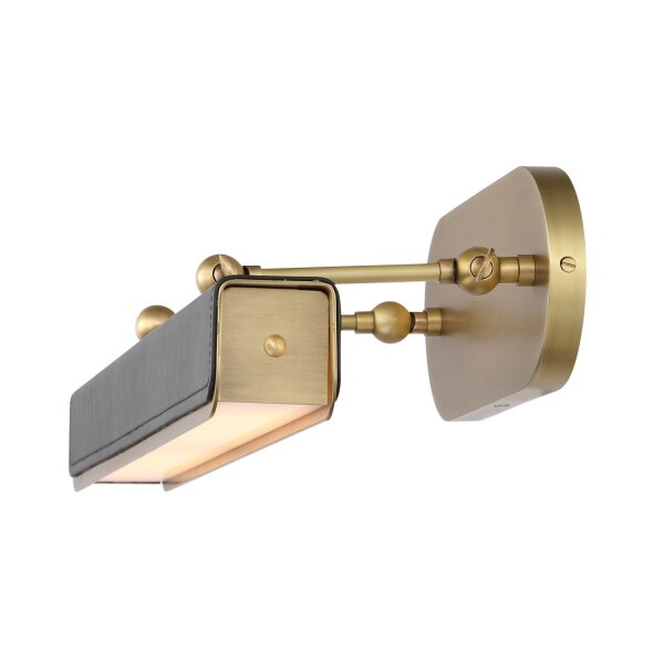 LED Bilderlampe schwenkbar B: 50,2 cm Metall Kunstleder 2700K