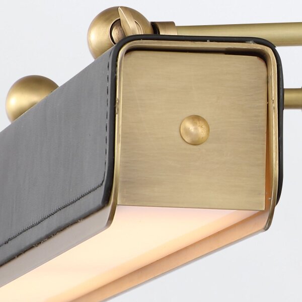 LED Bilderlampe schwenkbar B: 50,2 cm Metall Kunstleder 2700K