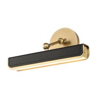 LED Bilderlampe Schwarz Messing antik B: 30,5 cm klein