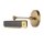 LED Bilderlampe Schwarz Messing antik B: 30,5 cm klein