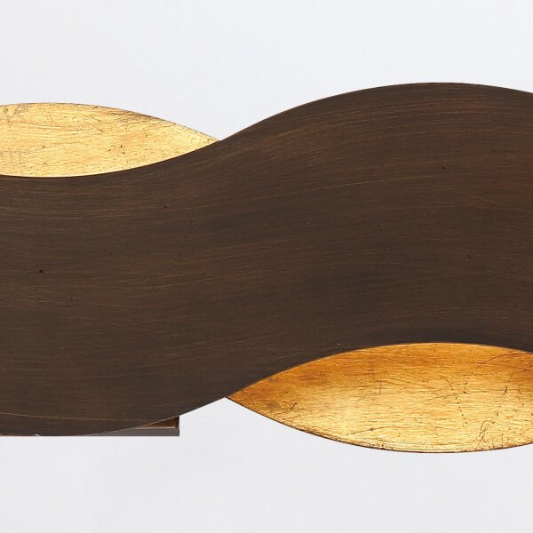 Wandlampe LED Metall 61 cm breit in Bronze Gold Up Down
