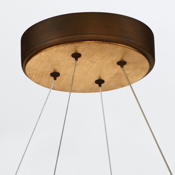 Hängelampe LED rund Ø 61 cm Metall in Bronze Gold Modern