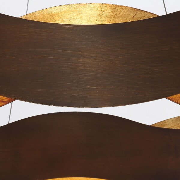 LED Pendelleuchte Modern rund Ø 85 cm in Bronze Gold