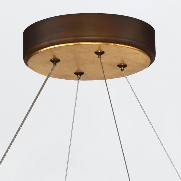 LED Pendelleuchte Modern rund Ø 85 cm in Bronze Gold