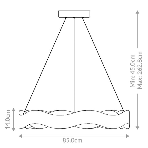 LED Pendelleuchte Modern rund Ø 85 cm in Bronze Gold