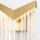 LED Wandlampe dekorativ 50,8 cm hoch in Gold 3000K