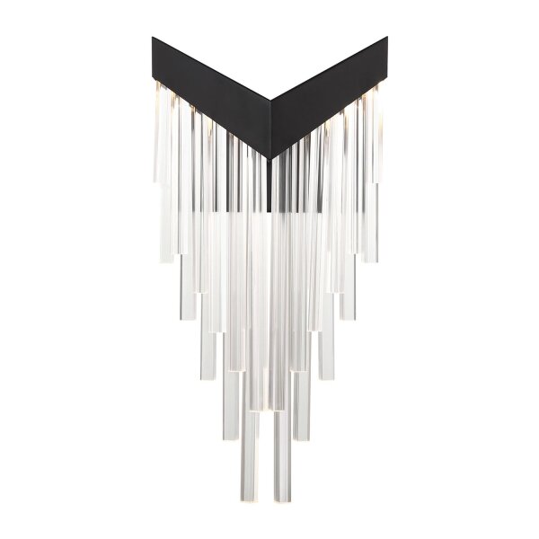LED Wandlampe Schwarz H: 50,8 cm 3000 K dekorativ