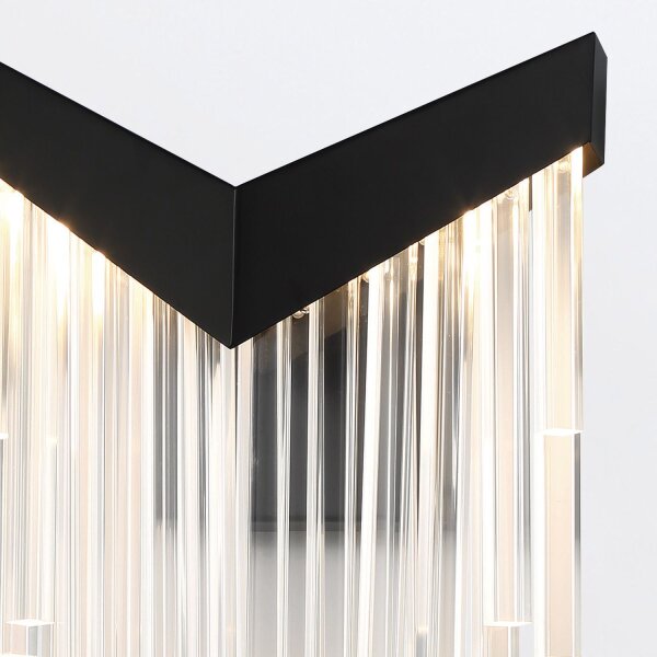 LED Wandlampe Schwarz H: 50,8 cm 3000 K dekorativ