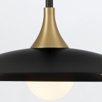 LED Hängelampe Schwarz Gold Ø 46 cm Retro...