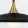 LED Hängelampe Schwarz Gold Ø 46 cm Retro 3000K Stahl Glas