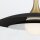 LED Hängelampe Schwarz Gold Ø 46 cm Retro 3000K Stahl Glas
