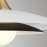 Hängelampe LED Metall Glas 46 cm breit H: max. 255,3 cm
