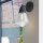 Wandlampe Art Déco H: 29,5 cm Metall Glas E27 in Bronze Antik