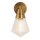 Wandlampe Metall Glas 29,5 cm hoch in Messing Antik E27
