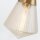 Wandlampe Metall Glas 29,5 cm hoch in Messing Antik E27