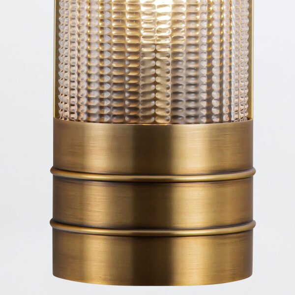 Art Déco Wandleuchte innen 46,7 cm hoch in Messing antik E27