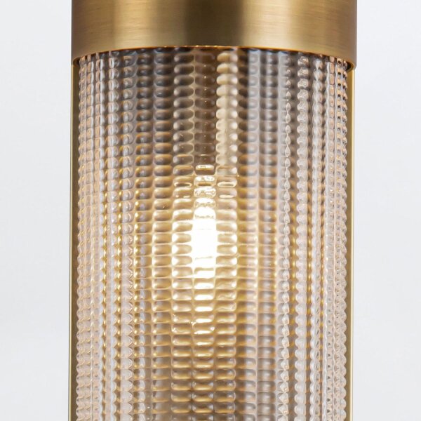 Art Déco Wandleuchte innen 46,7 cm hoch in Messing antik E27