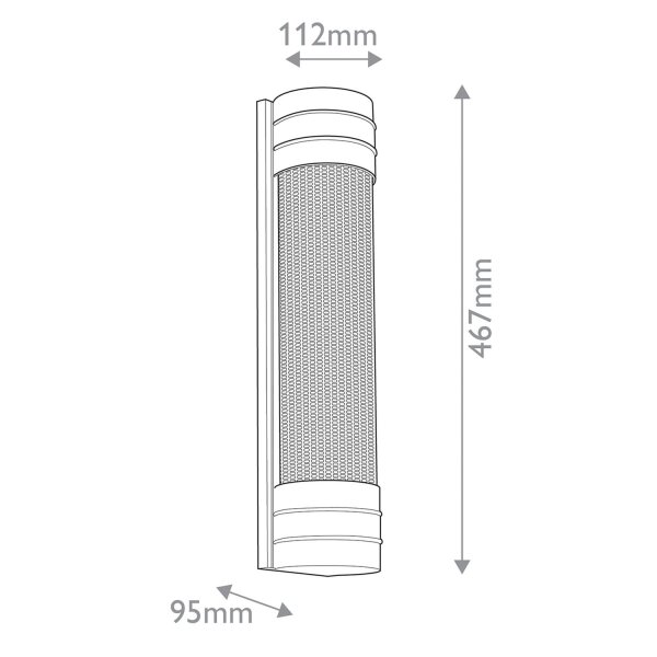 Art Déco Wandleuchte innen 46,7 cm hoch in Messing antik E27