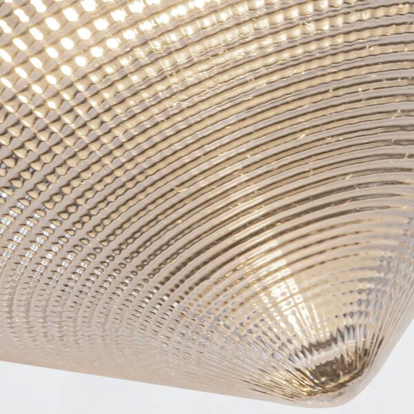 Deckenleuchte rund D: 25,7 cm Metall Glas E14 Art Déco