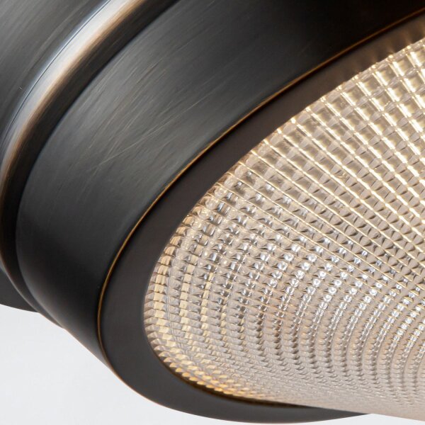 Deckenleuchte rund D: 25,7 cm Metall Glas E14 Art Déco