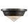 Deckenleuchte rund D: 25,7 cm Metall Glas E14 Art Déco