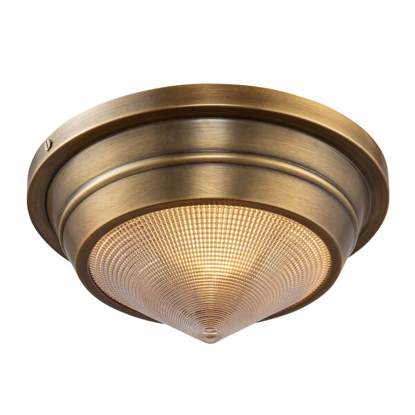Deckenleuchte Glas Metall Ø 25,7 cm rund klein für E14