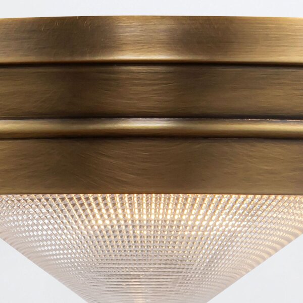 Deckenleuchte Glas Metall Ø 25,7 cm rund klein für E14