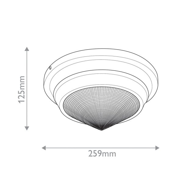 Deckenleuchte Glas Metall Ø 25,7 cm rund klein für E14