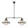 Pendelleuchte Art Déco B: 103,2 cm Bronze Antik 2-flammig E27