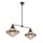 Pendelleuchte Art Déco B: 103,2 cm Bronze Antik 2-flammig E27