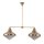 Pendelleuchte Metall Glas B: 103,2 cm in Messing antik E27