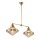 Pendelleuchte Metall Glas B: 103,2 cm in Messing antik E27