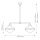 Pendelleuchte Metall Glas B: 103,2 cm in Messing antik E27