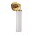 Wandlampe Glas Metall E27 40 cm hoch in Messing Antik