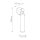 Wandlampe Glas Metall E27 40 cm hoch in Messing Antik