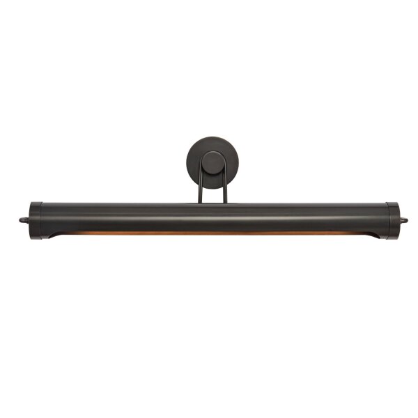 Bilderlampe Metall 81,3 cm breit groß in Bronze Antik 2x E27