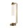 Tischlampe Metall Glas 56,5 cm E27 Messing Antik Weiß