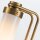 Tischlampe Metall Glas 56,5 cm E27 Messing Antik Weiß