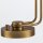 Tischlampe Metall Glas 56,5 cm E27 Messing Antik Weiß